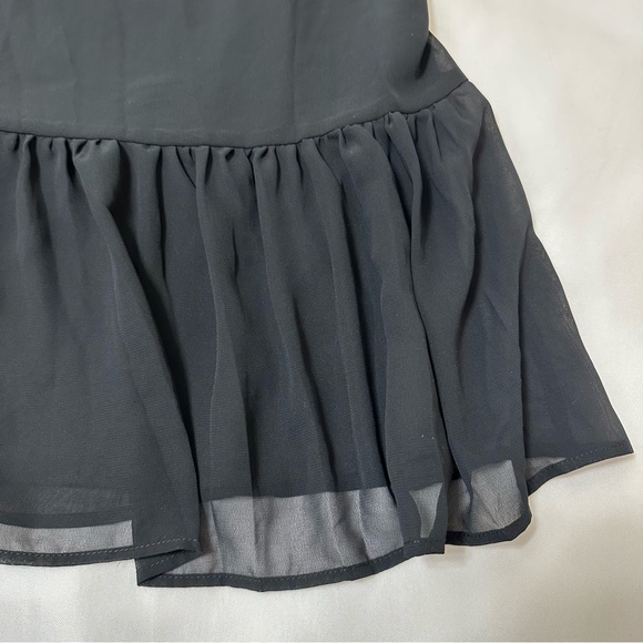 Draper James dress Black Long Sleeve size large tie Neck Flounce Shift Dress NWT - Picture 5 of 10